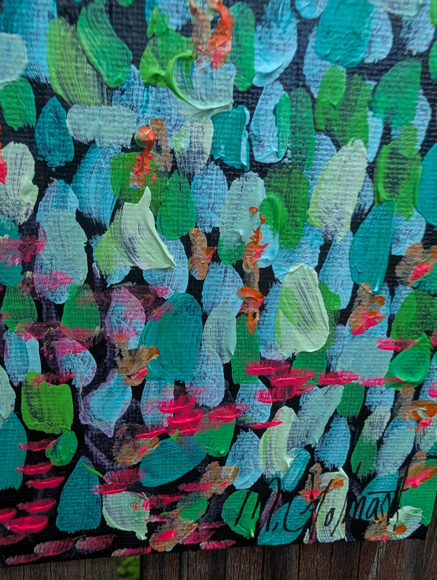 Reservoir Lilies and Brake Lights Original Painting