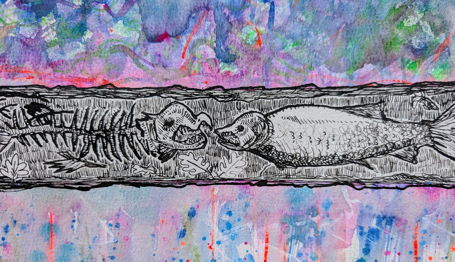 Feast and Glory, Watercolor and Ink