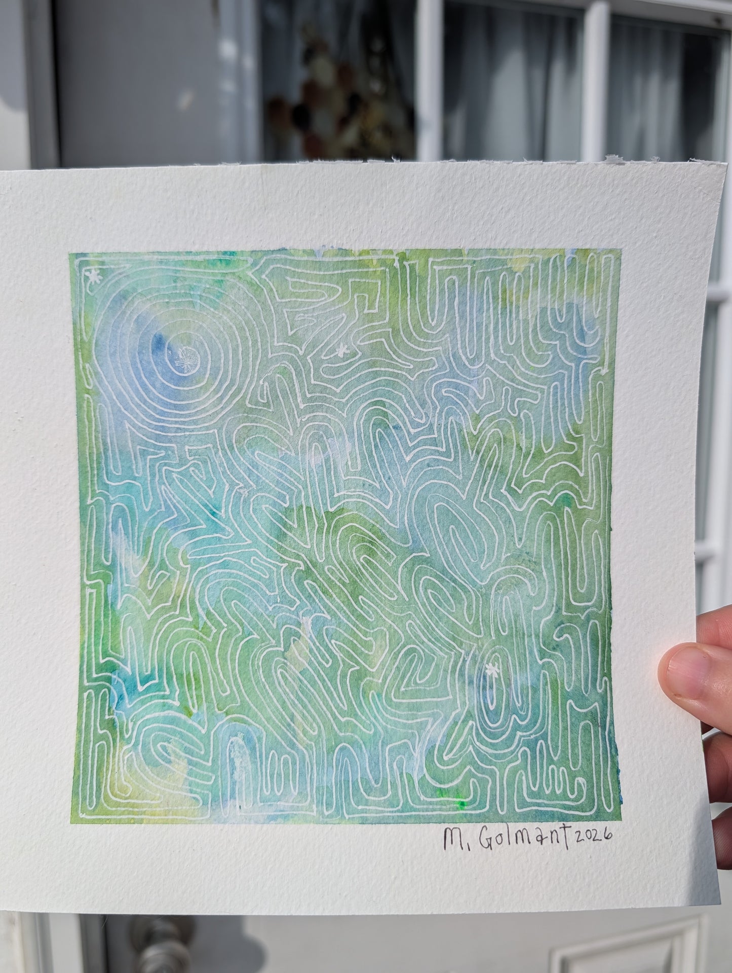 Moon and Cactus Original Illustration