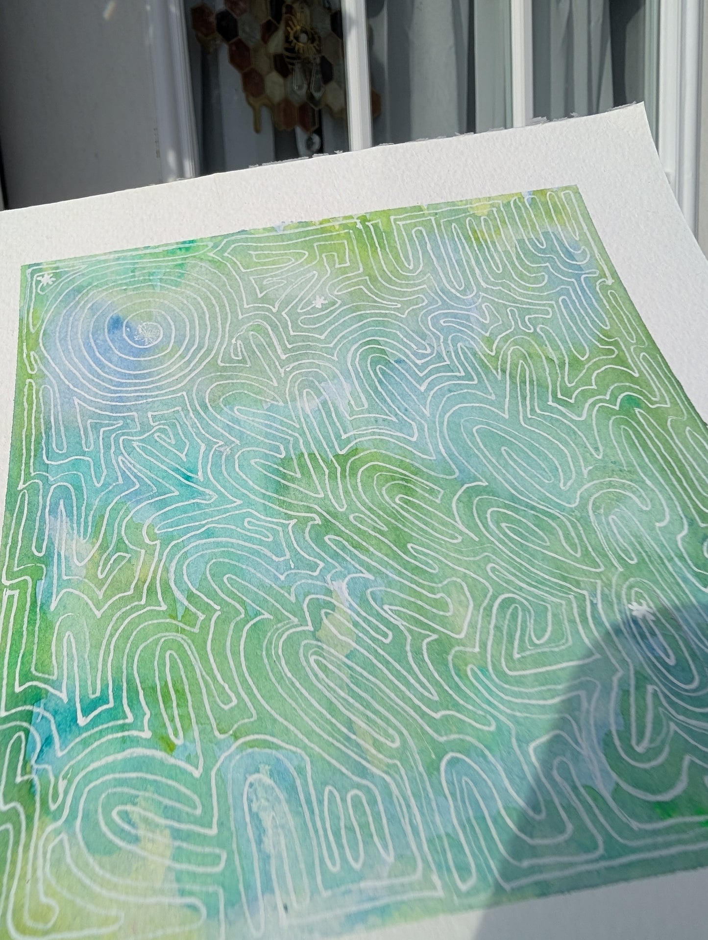 Moon and Cactus Original Illustration