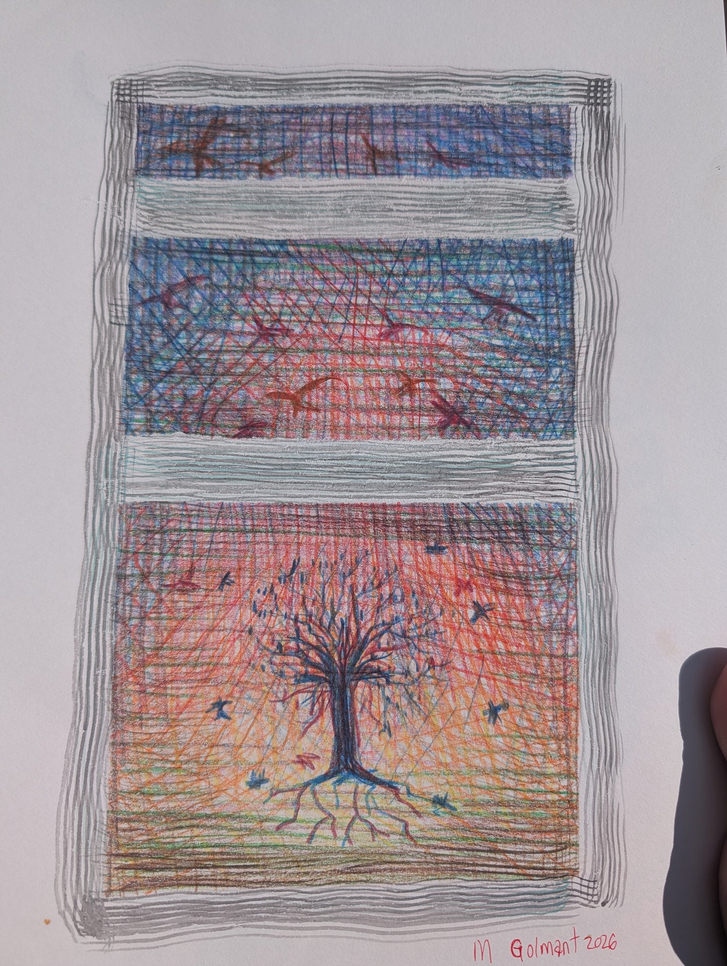 January, 4:30 p.m. Original Illustration