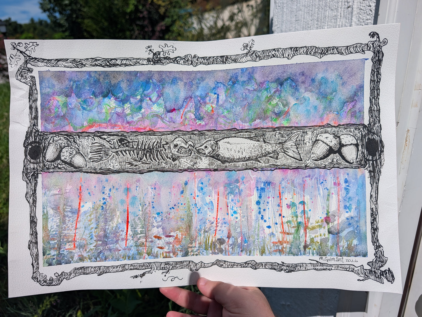 Feast and Glory, Watercolor and Ink