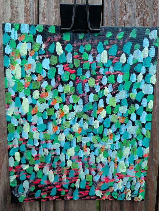 Reservoir Lilies and Brake Lights Original Painting