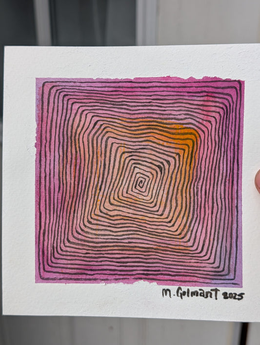 Sunset I original mini-painting